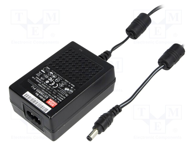 Power supply: switched-mode; 12VDC; 3A; Out: 5,5/2,1; 36W; -30÷70°C