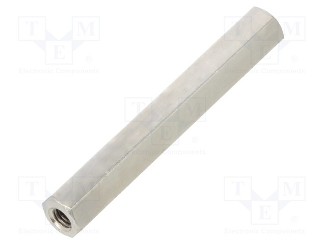 Screwed spacer sleeve; Int.thread: M3; 40mm; hexagonal; brass