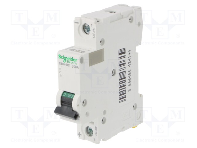 Circuit breaker; 500VDC; Inom: 25A; Poles: 1; DIN; Charact: C; 6kA