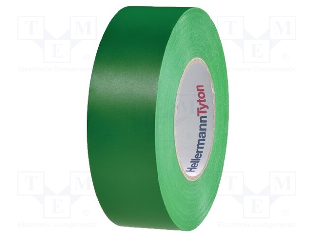 Tape: electrical insulating; W: 19mm; L: 20m; D: 0.18mm; green; 220%