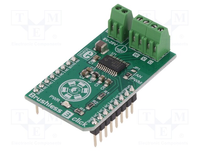 Click board; motor driver; GPIO,I2C; DRV10983; 8/28VDC