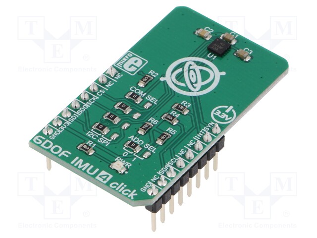 Click board; accelerometer,gyroscope; I2C,SPI; ICM-20602; 3.3VDC