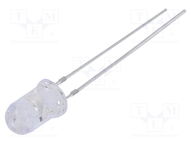 LED; UV; 30°; 12÷20mA; P: 150mW; 400-410nm; THT; 5VDC; Front: convex