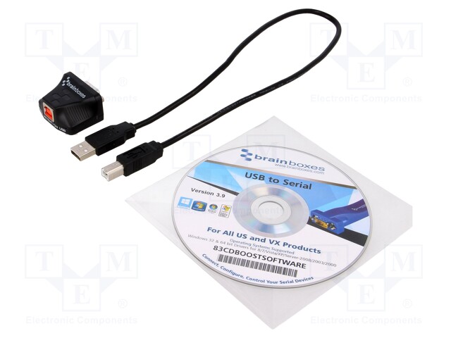 Industrial module: converter; RS232/USB; Number of ports: 1; IP50