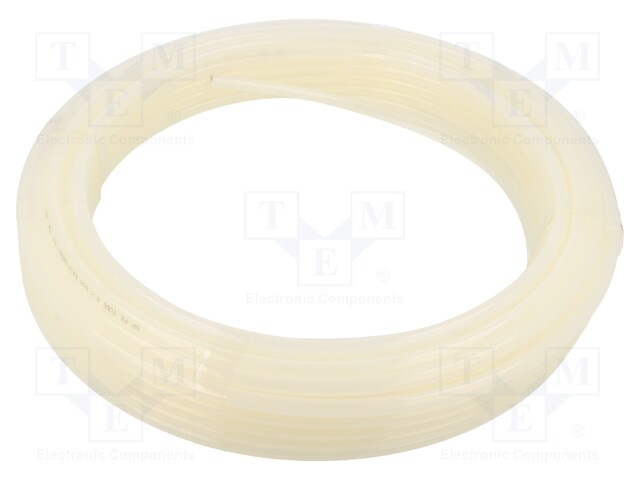 Pneumatic tubing; 6bar; L: 25m; polyetylene; white