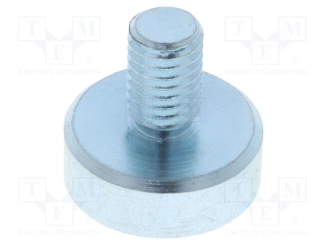 Magnet: permanent; neodymium; H: 4.5mm; 60N; Ø: 13mm; Ext.thread: M5