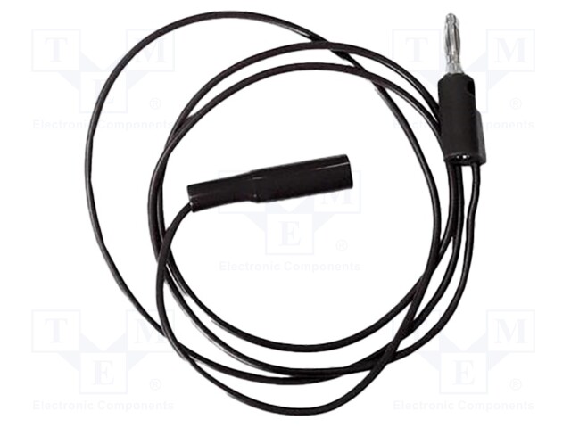 Test lead; 5A; banana plug 4mm,aligator clip; Urated: 600V; black