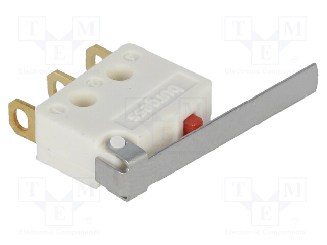 Microswitch SNAP ACTION; with lever; SPDT; 5A/250VAC; ON-(ON)