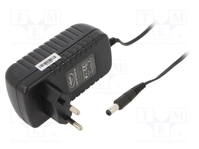 Power supply: switched-mode; volatage source; 12VDC; 2A; 24W; 86%