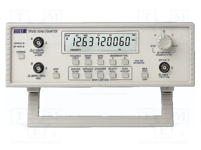 Frequency meter; LCD; Channels: 2; f range: 0,001÷3000MHz; 5÷40°C