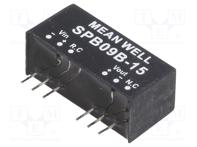 Converter: DC/DC; 9W; Uin: 18÷36V; 15VDC; Iout: 0÷600mA; SIP8; 5g