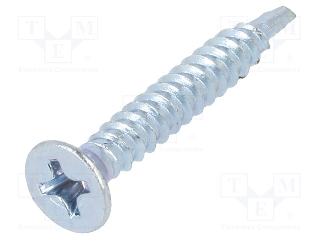 Screw; for metal; 3,5x25; Head: countersunk; Phillips; zinc