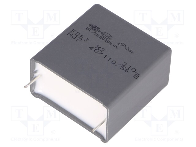 Capacitor: polypropylene; X2; 3.3uF; 27.5mm; ±10%; 32x33x18mm