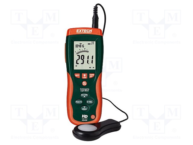 Light meter; LCD 3,75 digit (3999); Bargraph: 40segm; 390g