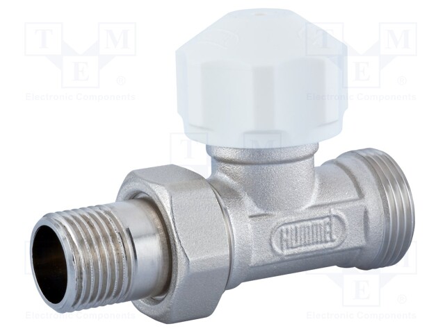 Thermostatic valve; straight