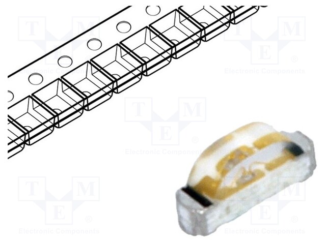 LED; SMD; 0804; blue; 28÷180mcd; 2.1x1x0.6mm; 130°; 2.8÷3.8V; 20mA