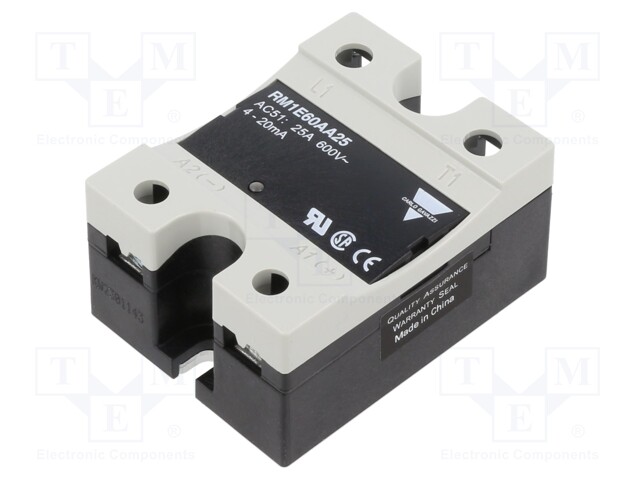 Relay: solid state; Icntrl: 4÷20mA; 25A; 410÷660VAC; -20÷70°C