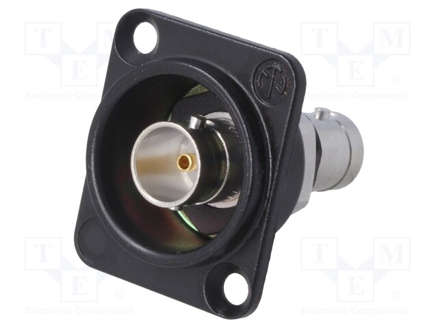 Coupler; BNC socket,both sides; shielded; 75Ω; black; gold-plated