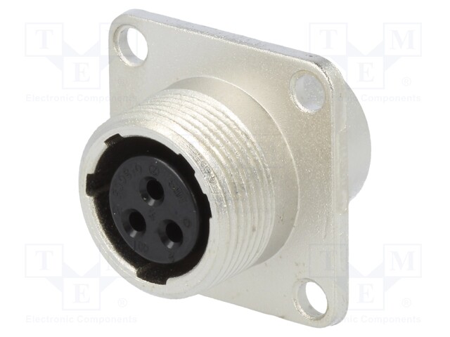 Socket; Connector: circular; JR; female; PIN: 3; threaded joint