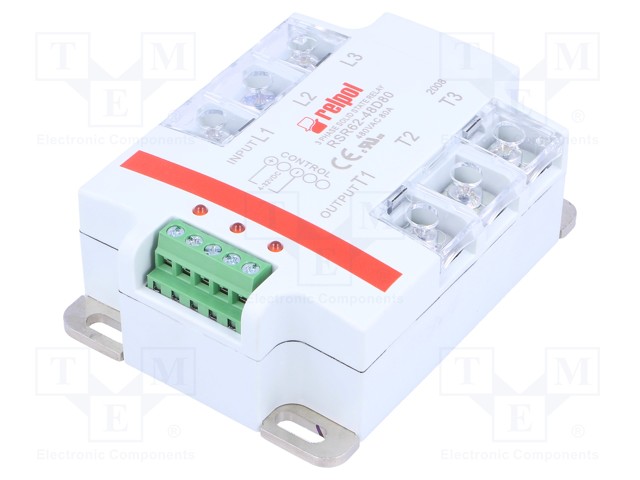 Relay: solid state; Ucntrl: 4÷32VDC; 80A; 24÷530VAC; 3-phase; IP20