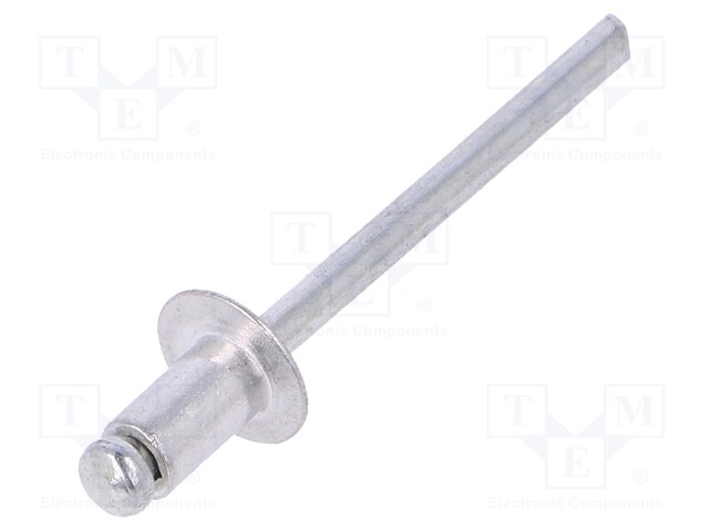 Rivet; aluminium; Rivet diam: 4mm; L.rivet: 6.4mm; 50pcs.