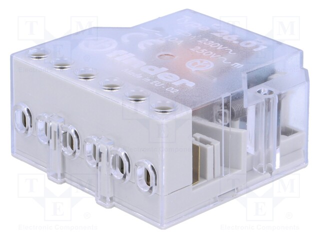 Relay: installation; bistable; NO; Ucoil: 230VAC; 10A; -40÷40°C
