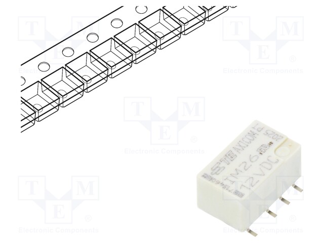 Relay: electromagnetic; DPDT; Ucoil: 12VDC; 0.5A/125VAC; 2A/30VDC