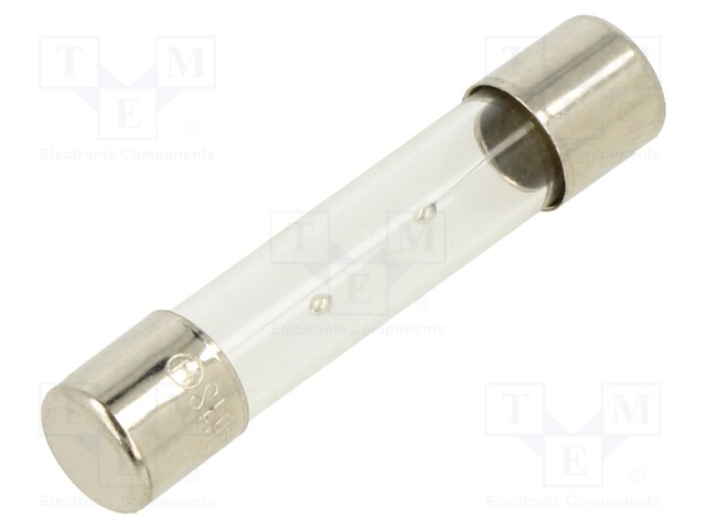 Fuse: fuse; 315mA; 250VAC; glass; 6.35x31.8mm; brass; nickel plated