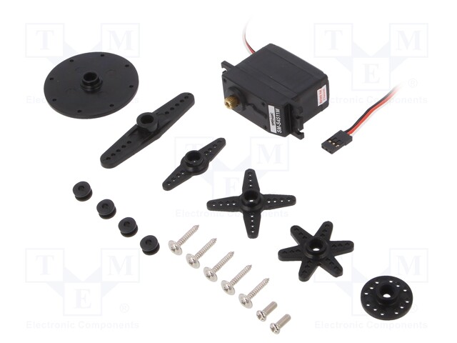 Motor: servo; 4.8÷6VDC; standard; analogue; 71.7g; 40.3x20.2x36mm