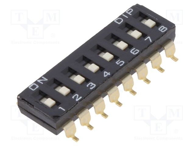 Switch: DIP-SWITCH; OFF-ON; 0.025A/24VDC; Pos: 2; -40÷85°C; 50mΩ