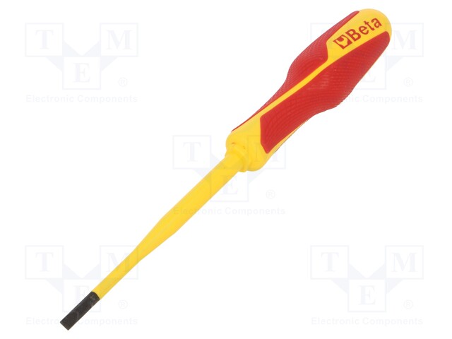 Screwdriver; insulated,slim; slot; 4,5x1,0mm; Blade length: 100mm