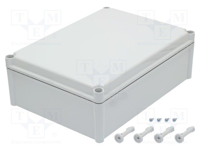 Enclosure: multipurpose; X: 278mm; Y: 378mm; Z: 130mm; SOLID; ABS