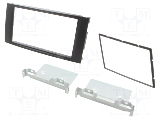 Radio mounting frame; VW; 2 DIN; black