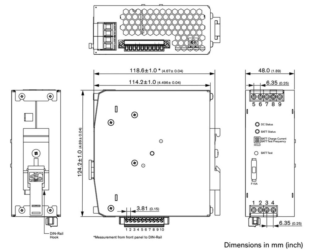 Module: UPS; 240W; 24VDC; 10A; Electr.connect: terminal block; DIN