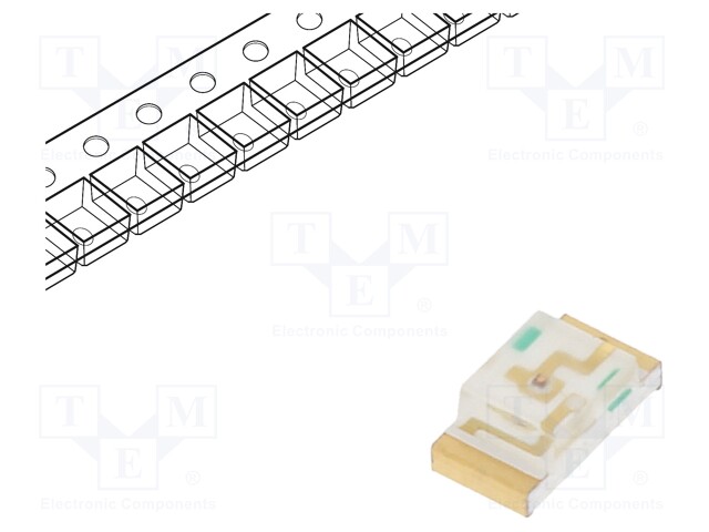 LED; SMD; 1206; red; 150÷250mcd; 3.2x1.6x1.1mm; 140°; 1.9÷2.5V; 20mA