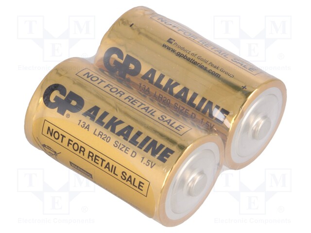 Battery: alkaline; 1.5V; D; Batt.no: 2; non-rechargeable