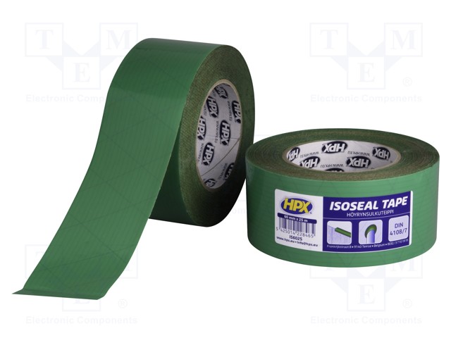 Tape: sealing; W: 60mm; L: 25m; D: 0.25mm; green; acrylic; max.100°C