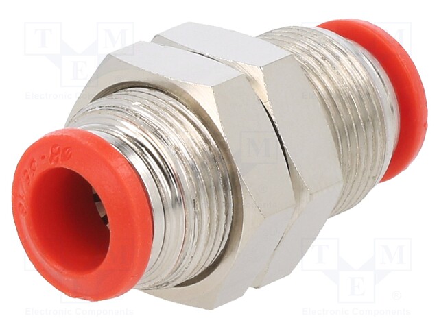 Push-in fitting; bulkhead,straight,inline splice; M16x1; 8mm