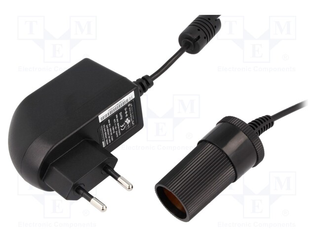 Power supply: switched-mode; 12VDC; 2A; 24W; Plug: EU; 90÷264VAC