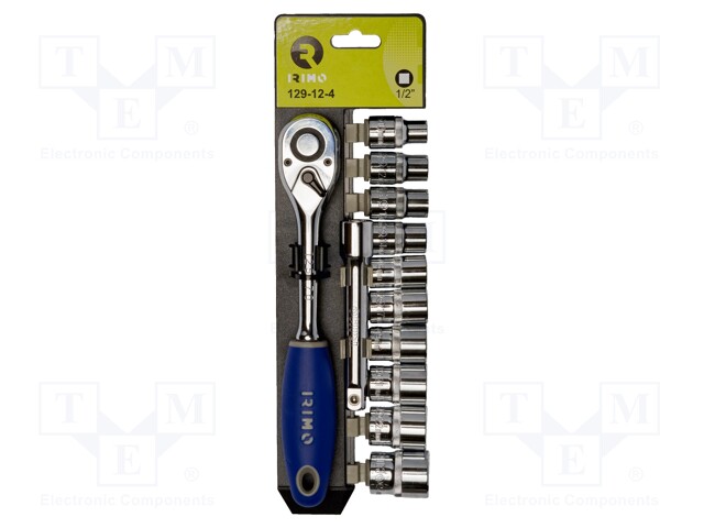 Wrenches set; 6-angles,socket spanner; Mounting: 1/2"; 12pcs.