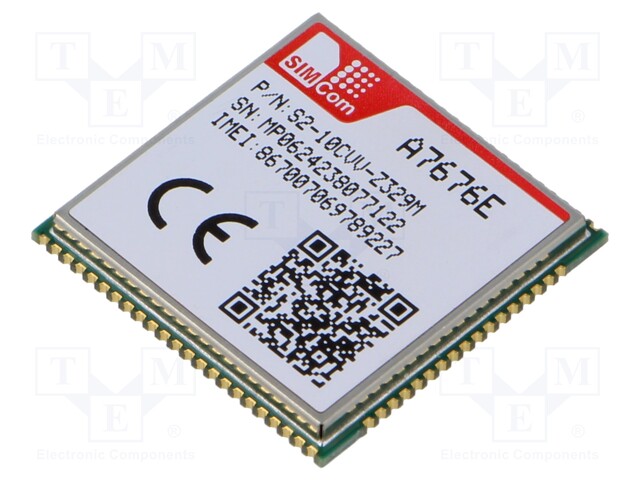 Module: LTE; Down: 10Mbps; Up: 5Mbps; SMD; 24x24x2.4mm