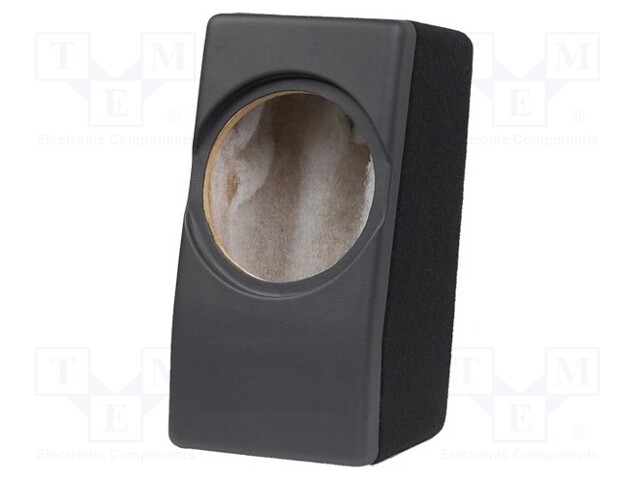 Car loudspeaker enclosure; MDF; black; leather,textil; 8l; 200mm