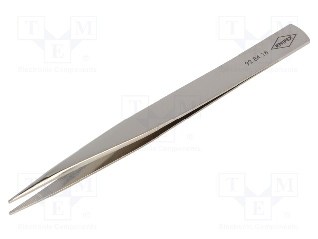 Tweezers; Tweezers len: 125mm; Blades: straight; Tipwidth: 0.9mm