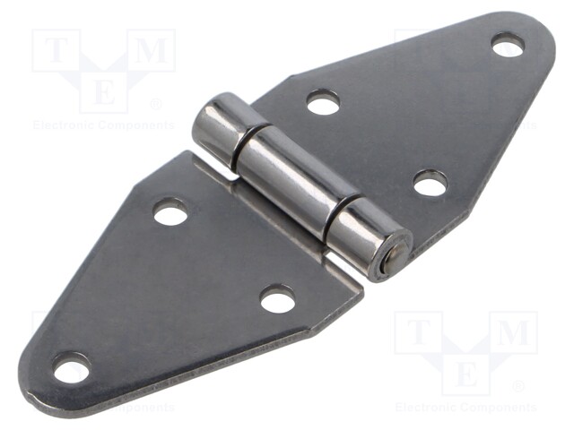 Hinge; Width: 140mm; stainless steel; H: 50mm; V: without coating