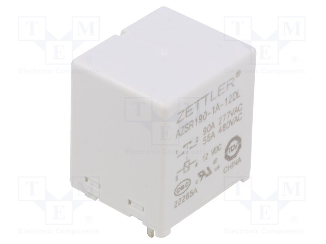 Relay: electromagnetic power; SPST-NO; Ucoil: 12VDC; 90A; PCB; 1.9W