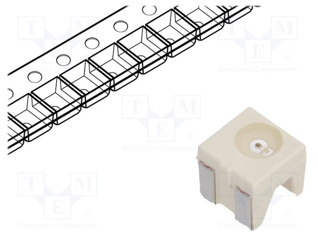 LED; SMD; 4040; red; 4.5÷18mcd; 3.8x3.8x2.85mm; 120°; 1.7÷2.2V; 2mA