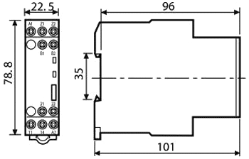 Module: temperature monitoring relay; temperature; DIN; DPDT