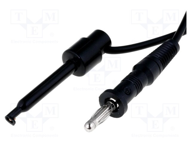 Test lead; PVC; 0.95m; black; 10A; 60VDC; Mat: ABS