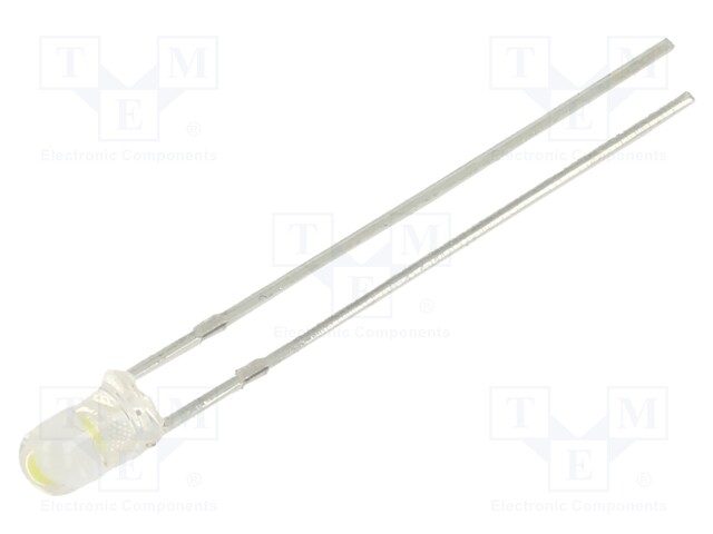 LED; 3mm; blue (ice blue); 8000÷16500mcd; 36°; 2.8÷3.4V; -40÷85°C