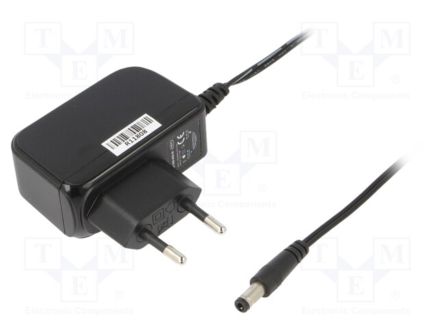 Power supply: switched-mode; 5VDC; 2A; Out: 5,5/2,5; 10W; Plug: EU